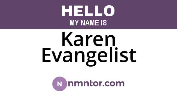 Karen Evangelist