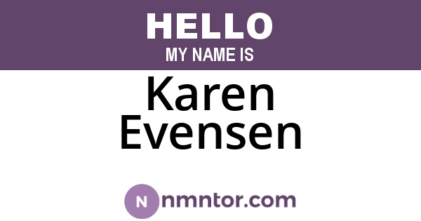 Karen Evensen