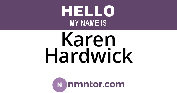 Karen Hardwick