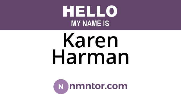 Karen Harman