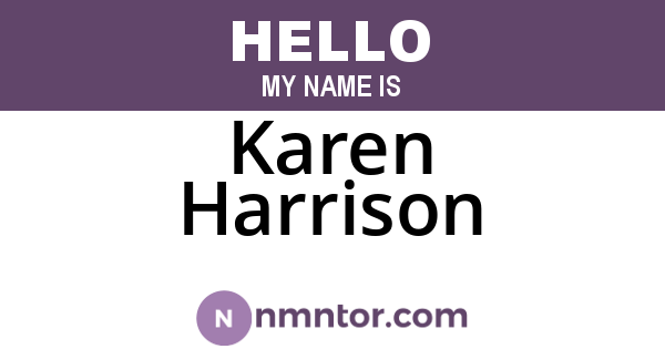 Karen Harrison