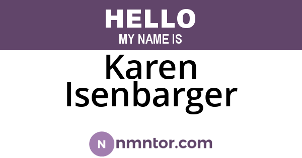 Karen Isenbarger