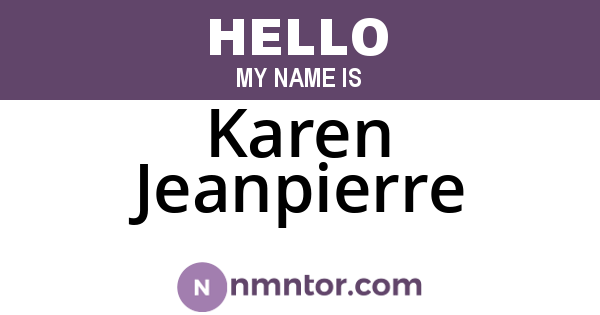 Karen Jeanpierre
