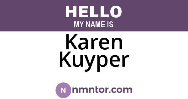 Karen Kuyper