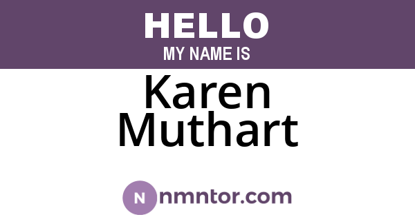 Karen Muthart