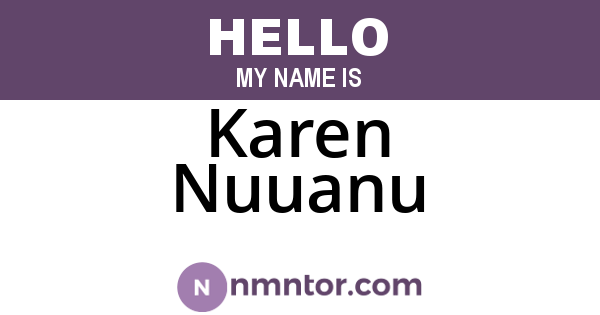 Karen Nuuanu