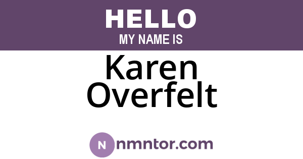 Karen Overfelt