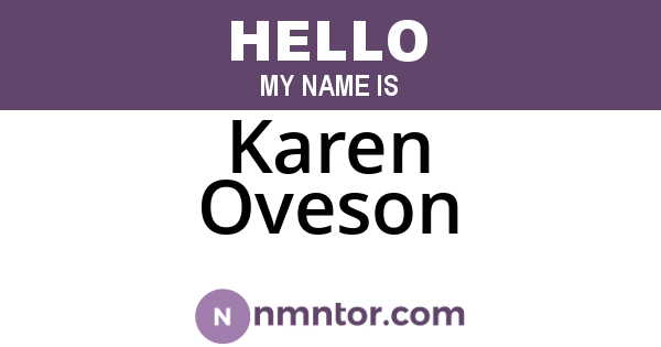 Karen Oveson