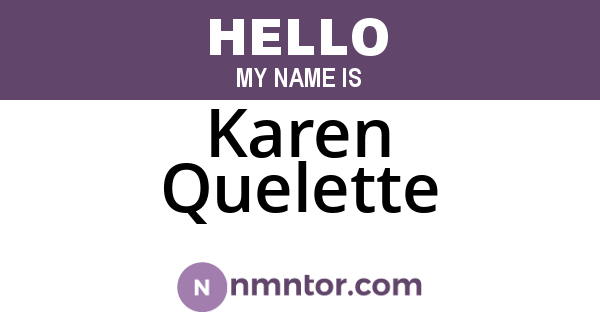 Karen Quelette