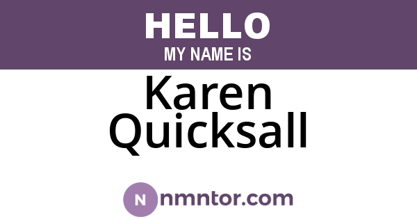 Karen Quicksall