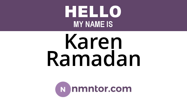 Karen Ramadan