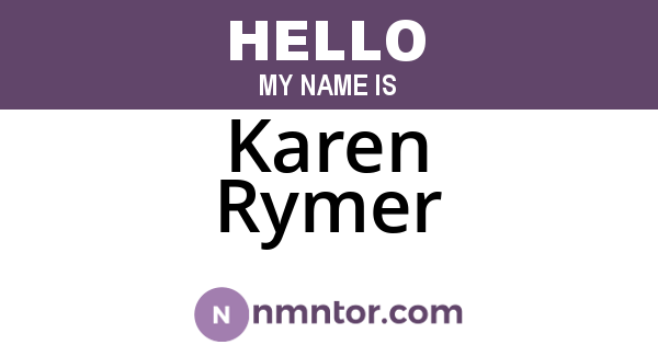 Karen Rymer