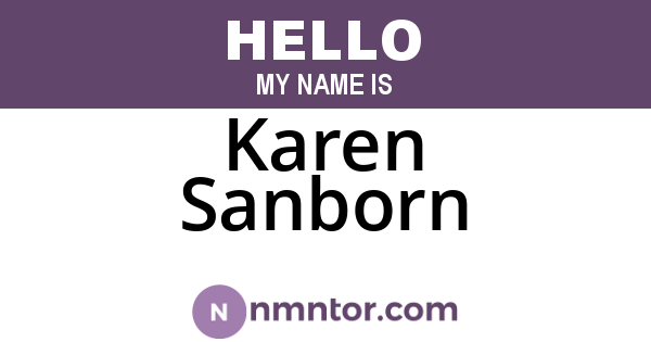 Karen Sanborn
