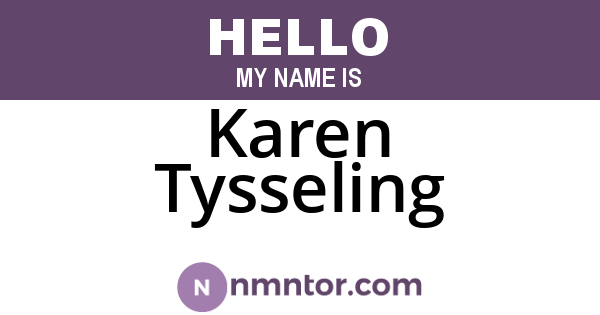 Karen Tysseling