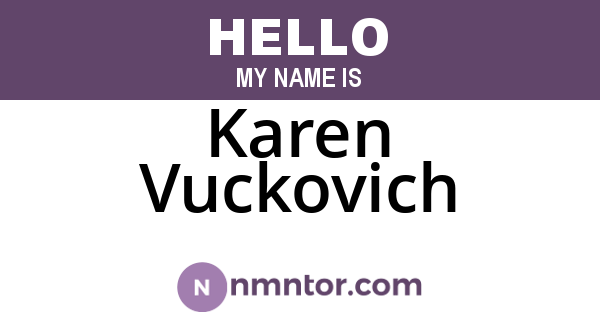 Karen Vuckovich