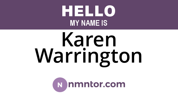 Karen Warrington