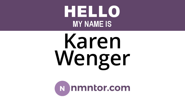Karen Wenger