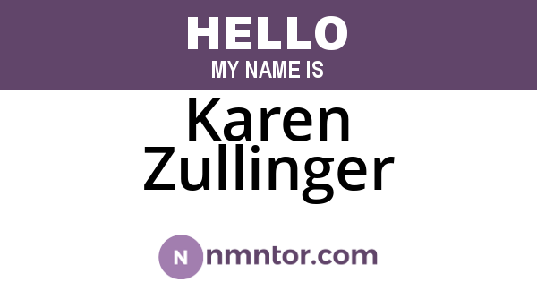 Karen Zullinger