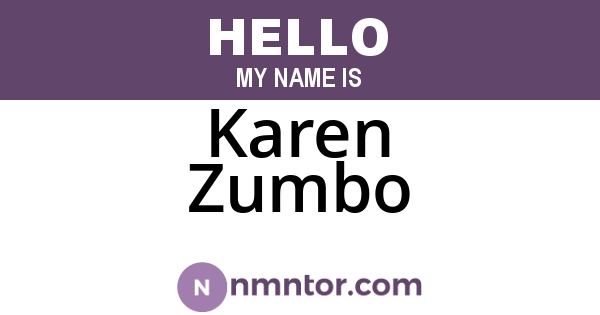 Karen Zumbo