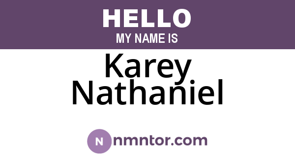 Karey Nathaniel
