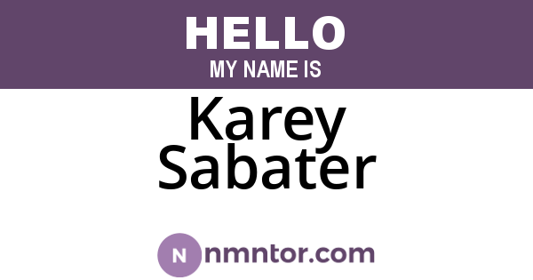 Karey Sabater