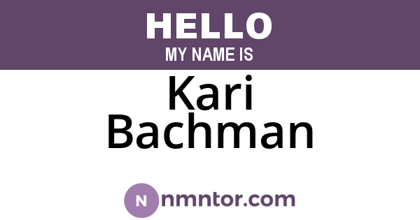 Kari Bachman