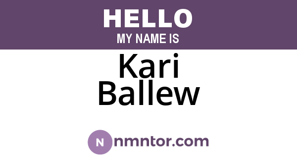 Kari Ballew