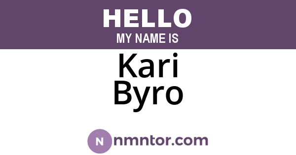 Kari Byro