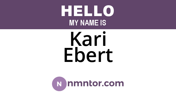 Kari Ebert