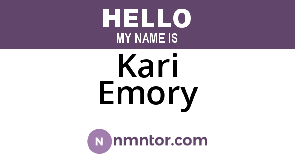 Kari Emory