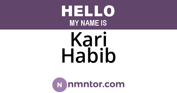 Kari Habib