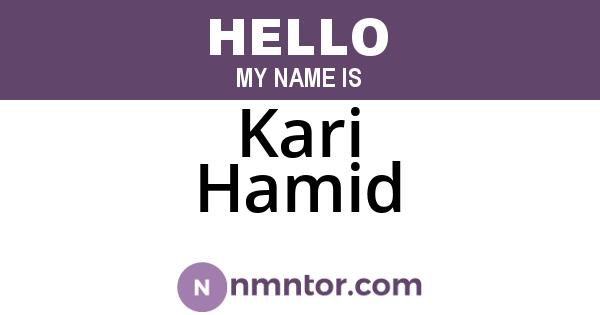 Kari Hamid