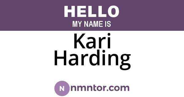 Kari Harding