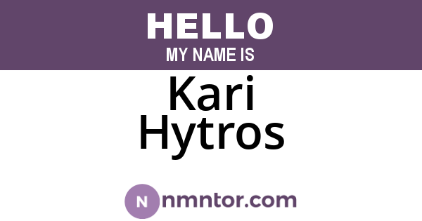 Kari Hytros