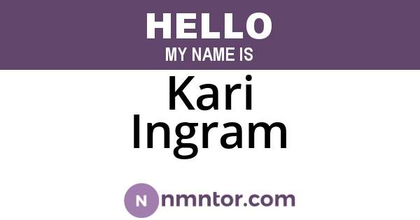 Kari Ingram
