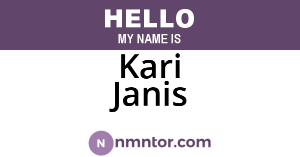 Kari Janis