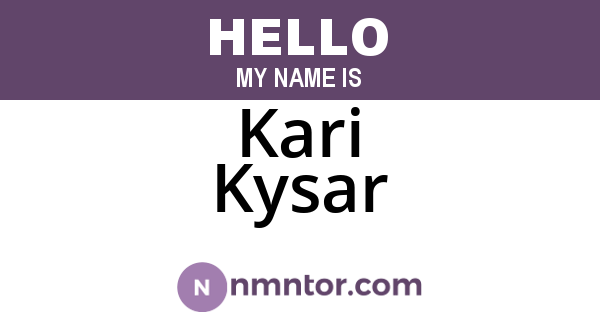 Kari Kysar