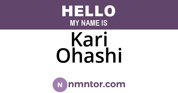 Kari Ohashi