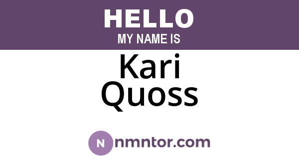 Kari Quoss