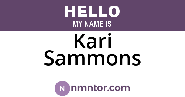 Kari Sammons