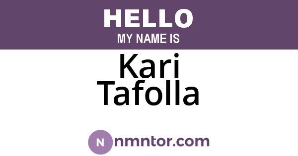 Kari Tafolla