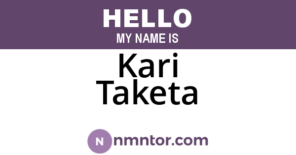 Kari Taketa