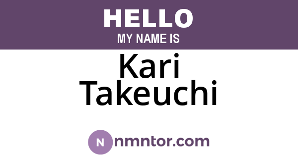 Kari Takeuchi