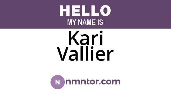 Kari Vallier