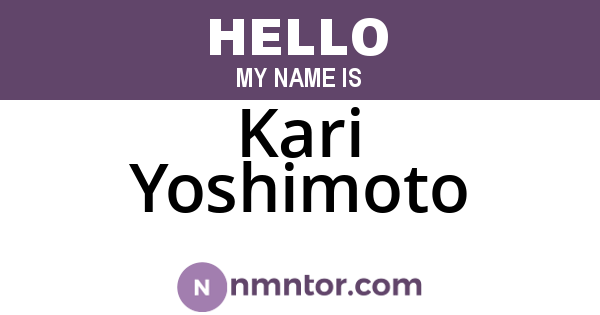 Kari Yoshimoto