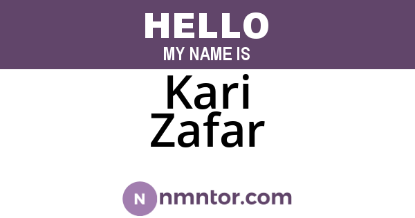 Kari Zafar