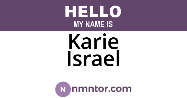 Karie Israel