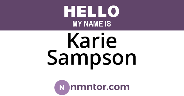 Karie Sampson