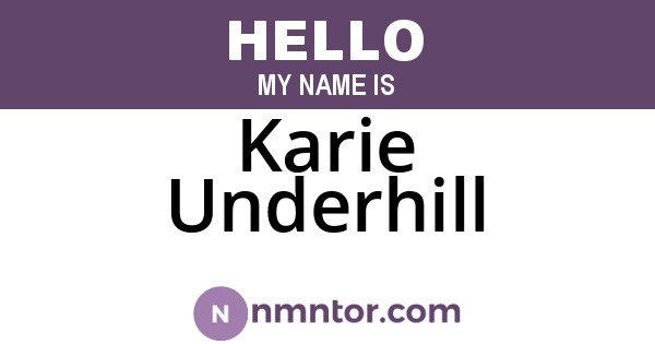 Karie Underhill