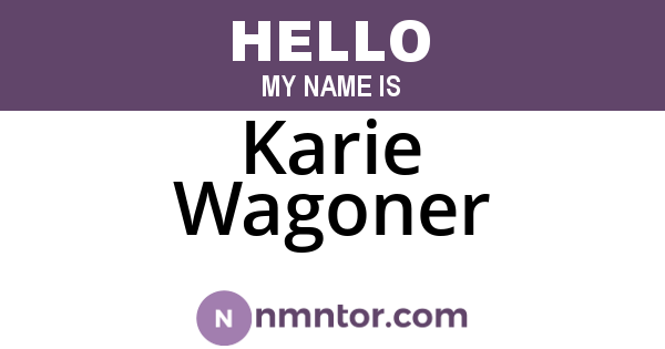 Karie Wagoner